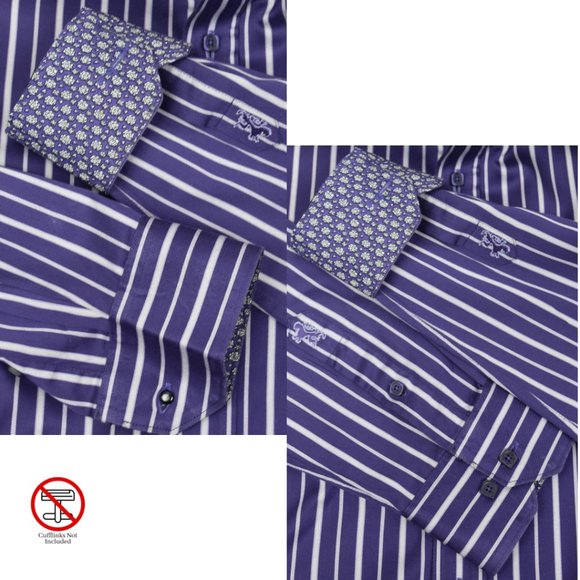 BUGATCHI UOMO L Shaped Fit L/S Purple - Picture 3 of 3